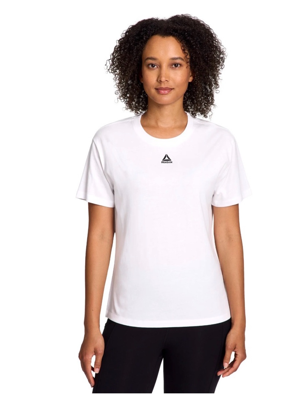 Reebok White T‑Shirt with Small Black Logo Size 3X NWT